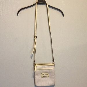Guess pale pink/cream crossbody bag